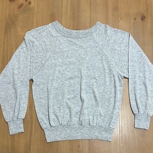 Vintage super soft and thin heather grey blank sweatshirt